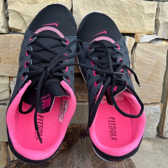 Nike Training Black & Pink Athletic lace up sneaker shoes Sz-11. G - Picture 6 of 8